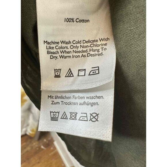 Eddie Bauer Size XL Green Button-Down Palm Print S/S Classic Fit Collared Shirt - Picture 7 of 8